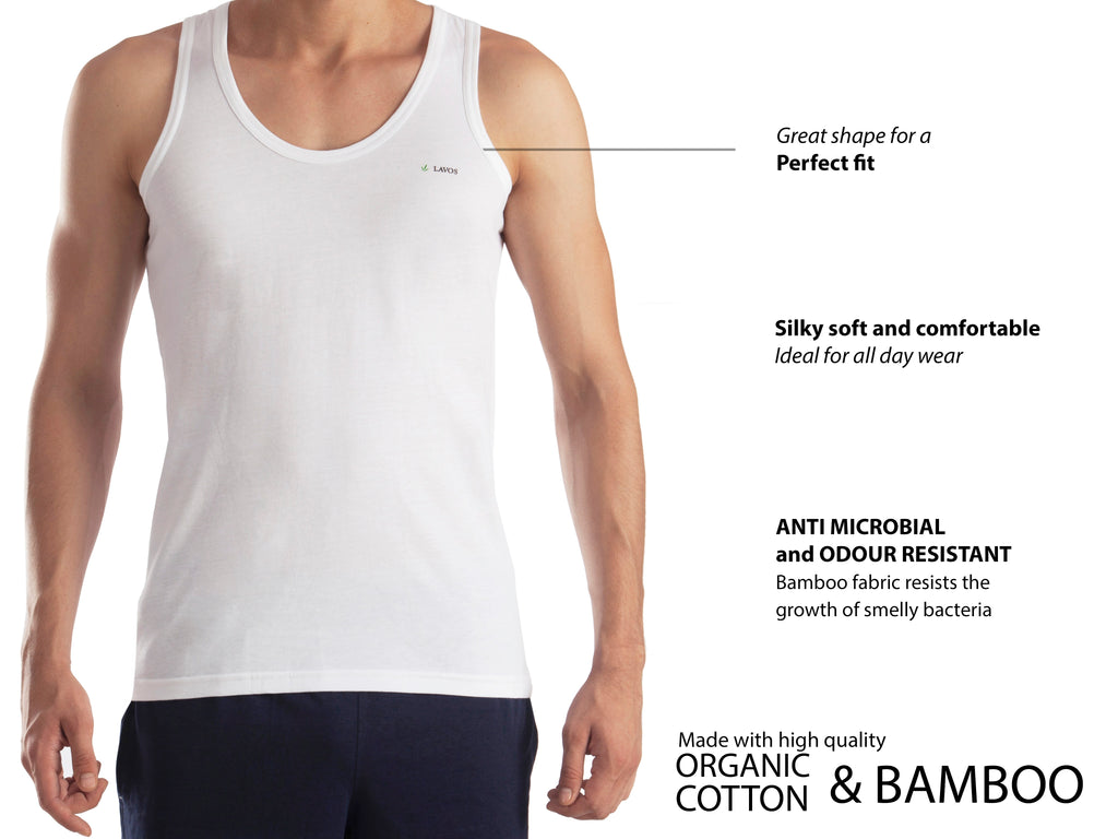 Men's Tank Undershirts - Pack of 2 (White)